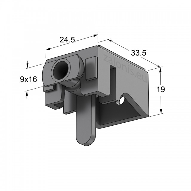 LEVERLOCK CURTAIN RAIL BRACKET / GRAY